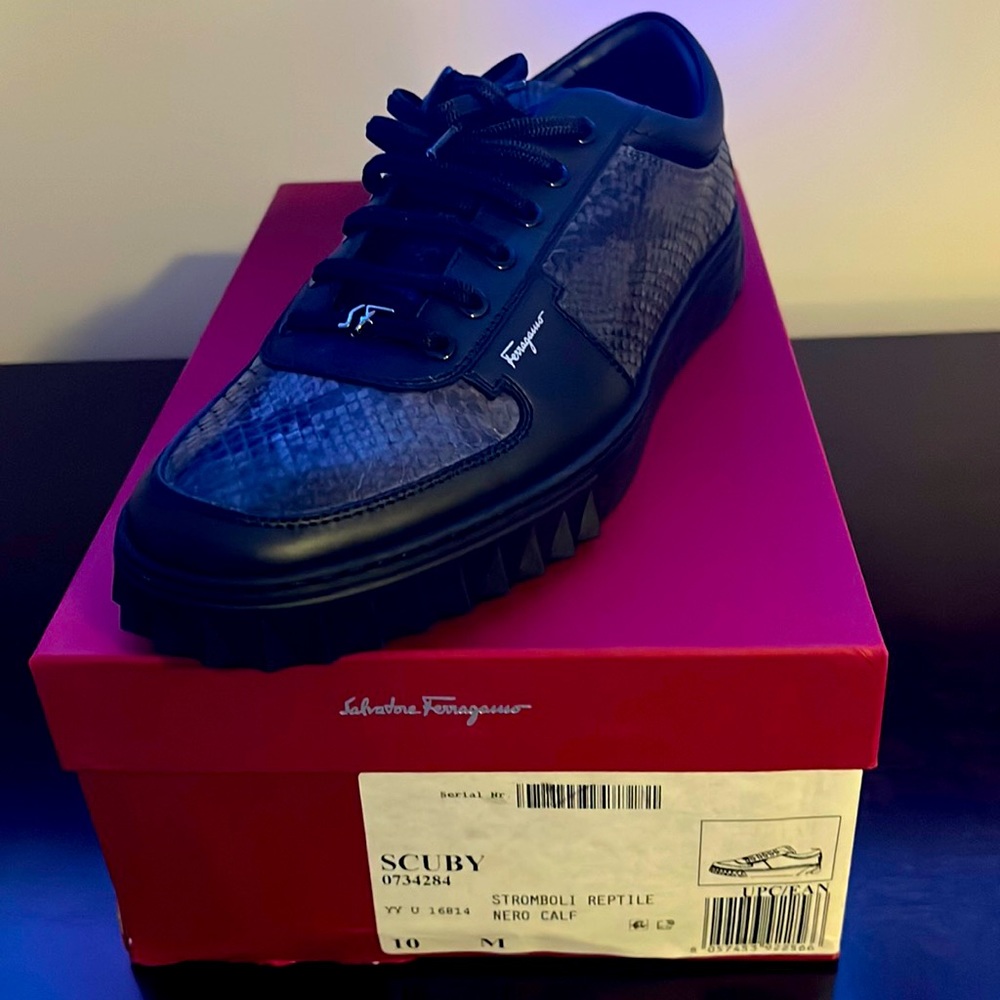 Salvatore Ferragamo snake skin shoes